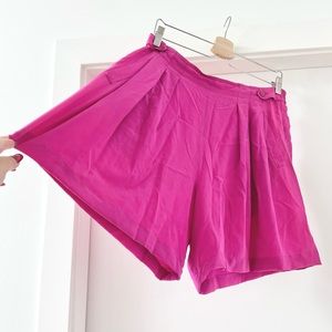 Vintage 90s Silk High Waisted Shorts by Casual Corner